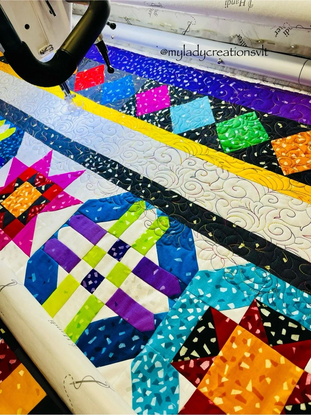 Handmade Rainbow Ombré Patchwork Quilt